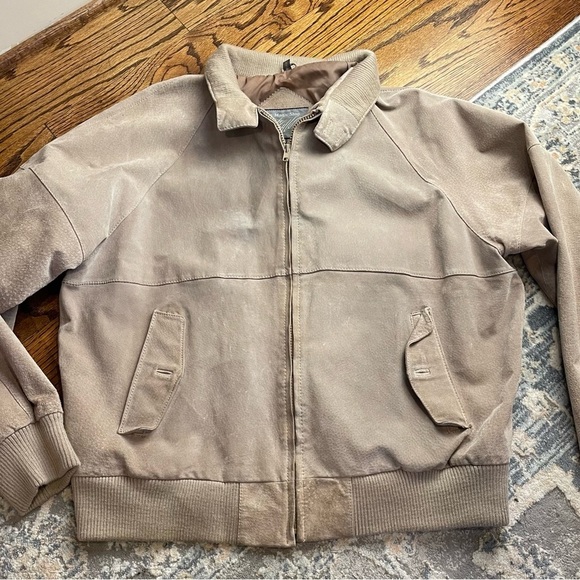 Men's Tan Beige Leather Jacket